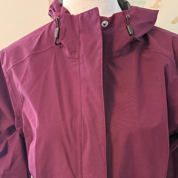 NWT 🌸 Eddie Bauer Women's Deep Purple Rain Jacket Size Large - Picture 5 of 10